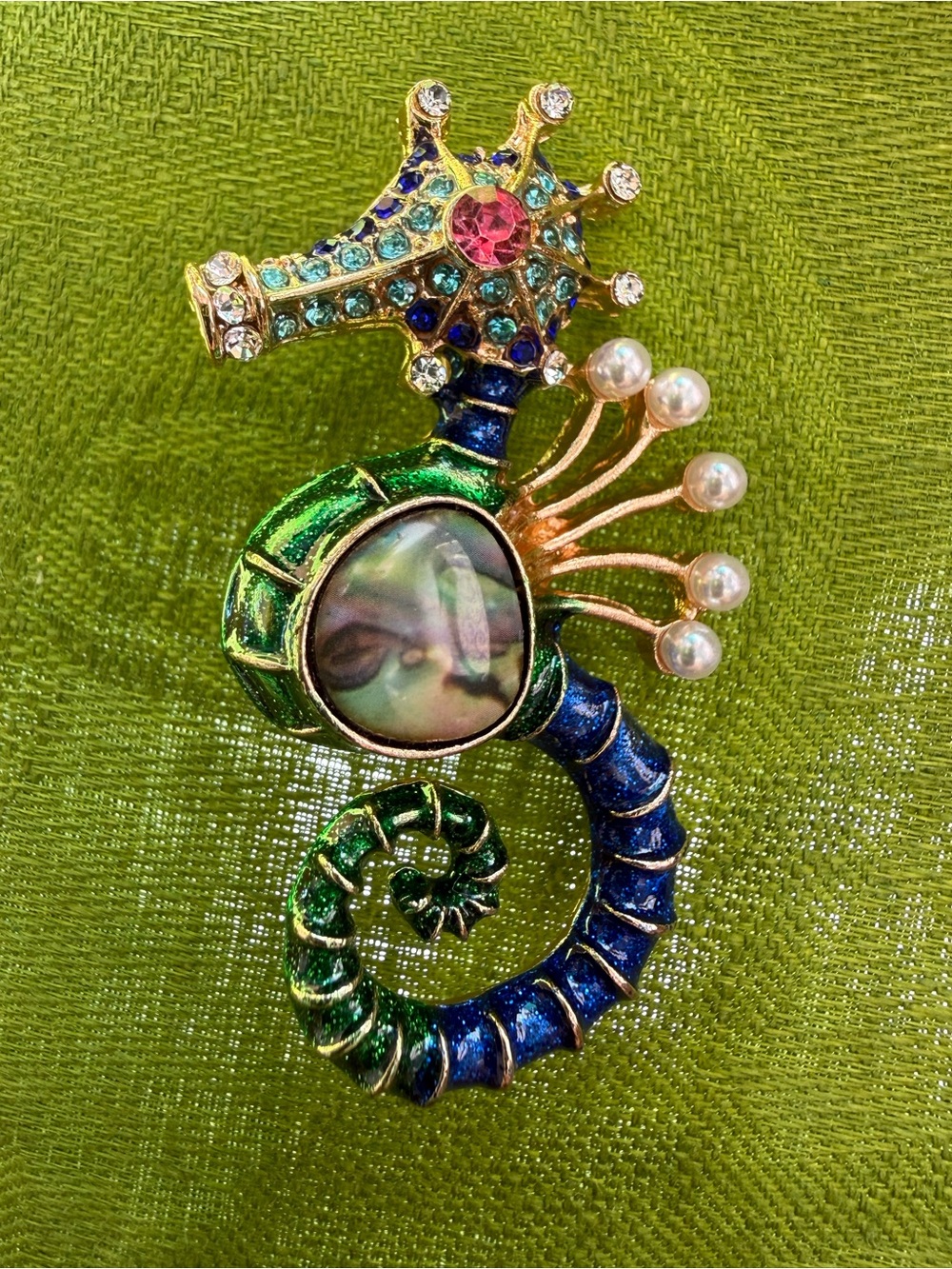 Seahorse brooch